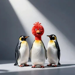sesame's big bird if they were a penguin