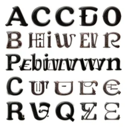 alphabet font pack