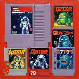 1 9 7 9 retro box art nes. commodore 6 4. spaceman vs monster. artgerm. coherent. keith parkinson. oil on canvas