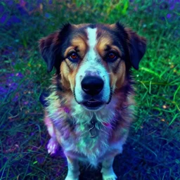 something is fundamentally wrong with my dog. like, more than people normally mean when they say that. like. idk pictures of him always feel like a twilight zone episode. it's psychedelic. he makes the camera hallucinate fractals. like, i feel like my dog makes the camera lose its concept of existence