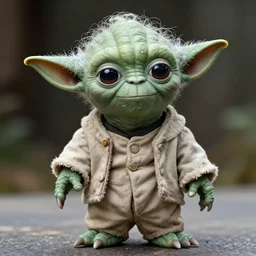 yoda in the style of trevor henderson