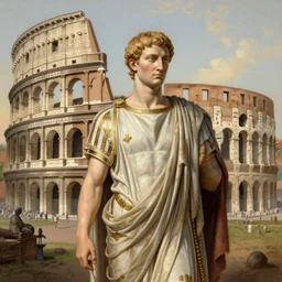 naomaquia at the coliseum during the kingdom of Julius Caesar, roman historic works, hyper-detailed, artstation trending, world renowned artists, historic artworks society, antique renewel, cgsociety, by greg rutkowski, by Gustave Dore, Deviantart