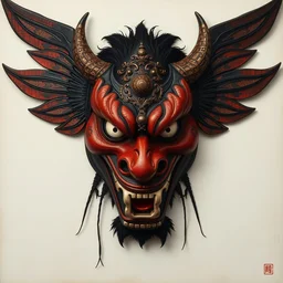 tengu mask, by shin hanga, chie yoshii and sean yoro