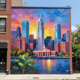 spray paint art of boston, amazing colors, highly detailed