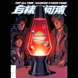 a lava lamp with jupiter and its moons inside. donato giancola and greg rutkowski and wayne barlow. 1 9 9 8 cover. top all time r / imaginarycyberpunk.