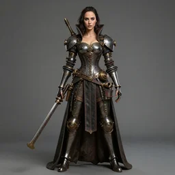 highly detailed steampunk gal gadot standing, steel age : leonardo da vinci, greg rutkowski, magali villeneuve