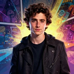portrait of timothee chalamet as the chosen one, mattepainting concept blizzard pixar maya engine on stylized background splash comics global illumination lighting artstation, sharp focus, lois van baarle, ilya kuvshinov, rossdraws