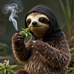 assassin sloth smoking marijuana