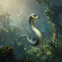 a flying wind serpent on a planet, rain forest, by thomas kinkaid, no man's sky screenshot