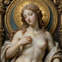 female Jesus Christ, exquisite detail, hyper realism, ornate, voluptuous, exquisite detail, masterpiece, voluptuous, cute face, 4k, art by Donato Giancola and Bayard Wu and WLOP and Artgerm