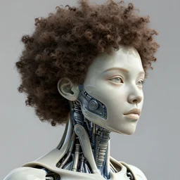 complex 3 d render, hyper detailed, ultrasharp, beautiful biomechanical afro female cyborg portrait with a porcelain profile face, natural soft rim light, headdress made of flowers, embroidered leaves, cyberpunk metallic brackets, sponge corals, daisies, colorful mushrooms, jellyfish, puffballs, white red rhizomorphs, alexandre ferra white mecha, alexander mcqueen, beautiful natural soft illumination, octane highly render, 4 k, ultra hd,