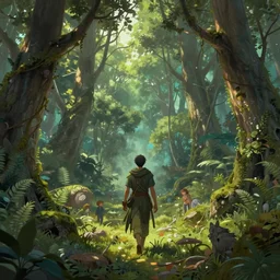 a walking druid abomination, heavily forested, overgrown trees, beautiful lighting, beautiful landscape beautifully designed character, award winning collaborative painting by geg ruthowski, alphonse murac, craig mullins, ruan jia, wlop, yoji shinkawa, collaborative artwork, exquisitely high quality and detailed, overwhelmingly favorited by critics, game wallpaper