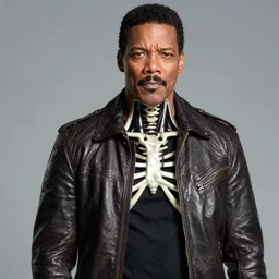 Samuel L. Jackson plays Terminator wearing leather jacket and his endoskeleton is visible
