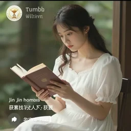 a woman in a white dress is reading a book, a screenshot by jin homura, tumblr contest winner, romanticism, movie still, lighthearted, contest winner,