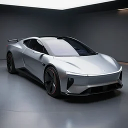 A realistic detailed photo of a futuristic car