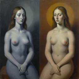 the twin divide, surrealism, oil on canvas, masterpiece