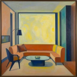 a painting in the style of streamline moderne.