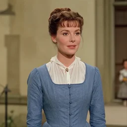 film still of julie andrews as maria von trapp in mary poppins ( 1 9 6 4 )