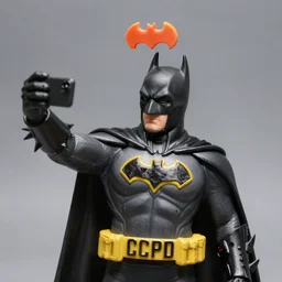 batman taking a selfie with the bat - signal atop the gcpd, 3 5 mm