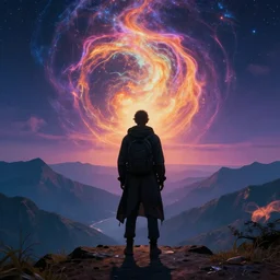 Standing at the edge of infinity, trance music