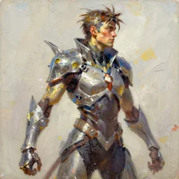 greg manchess portrait painting of battle angel alita as overwatch character, impasto, rough canvas textured, asymmetrical, profile image, organic painting, dynamic pose sunny day, loose brush strokes, hard edges, conceptart, art by gil elvgren and ruan jia and rob rey