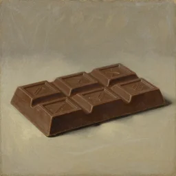 Bar of chocolate, oil painting, Rembrandt van Rijn