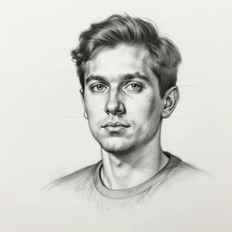 portrait art, exploded - view drawing