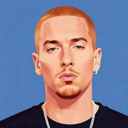 colorful vector portrait of eminem
