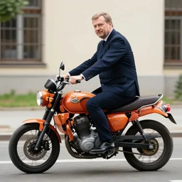 Portait of Jarosław Kaczyński riding On Cat
