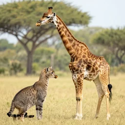 a cat giraffe, national geographic
