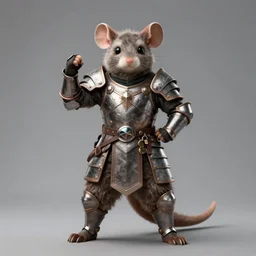 a full body shot of an anthro furry ratling wearing a fantasy medieval armor striking a heroic pose, fantasy, artstation, furry art, furaffinity, deviantart, symmetrical, highly detailed, award winning, trending