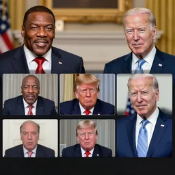 a zoom meeting with mike tyson, donald trump, and joe biden.