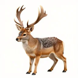 a jackalope, jackrabbit with the antlers of a deer bigger than a building. Menacing. Soulless eyes. By Greg Rutkowski. By Marc Simonetti. C. M. Kosemen.