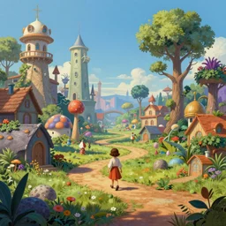 A beautiful ultra detailed matte painting a land of oz by rob Gonsalves, trending on artstation