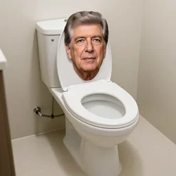 !!! bidet!!! with the body of president on a bidet, toilet bidet with the face of president