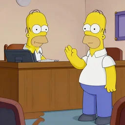 Saul Goodman defending Homer Simpson in court