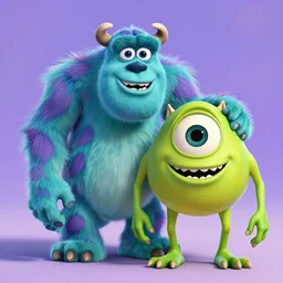 Mike Wazowski from Monster's, Inc. combined with James P. Sullivan, octane render, trending on artstation, 4k