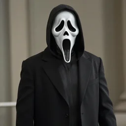ted cruz as ghostface, movie still, from the new scream movie, 8 k, realistic