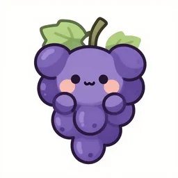 cute grape sticker illustration