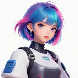 poster woman with futuristic streetwear and hairstyle, colourful, cute face, anime eyes, dynamic portrait, intricate eyes, beautiful, elegant, Anime by Kuvshinov Ilya, Cushart Krentz and Gilleard James, 4k, HDR, Trending on artstation, Behance, Pinterest, award winning