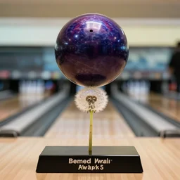 a bowling ball balancing on top of a dandelion, award - winning photo