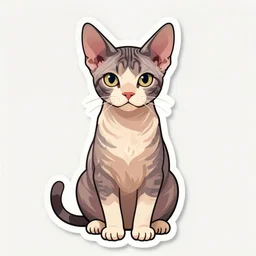 sphinx cat, symmetrical, digital art, high quality, illustration, museum painting, sticker,