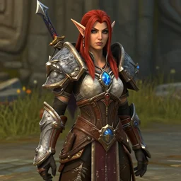 Mädchen Amick as Jaina Proudmoore, World of Warcraft Battle For Azeroth version, game graphics, screenshot, high quality, HD, HQ, 8K