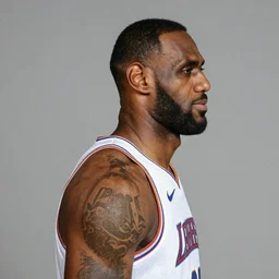 Sideview Portrait of Lebron James Shepard Fairey