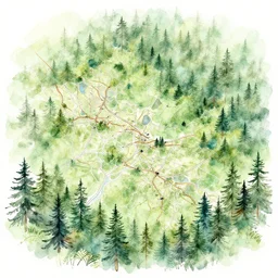 forest sketch for maps