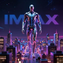 pro - vida, cosmic integration, at first, man is within himself. then he leaves himself, goes to his city ; after his city by greg rutkowski and thomas kinkade, trending on artstation, cosmic color scheme, macro up view of a giant human metallic of 1 km of hight walking on the city, tron, close up bokeh, hiperrealistic, neon, glow, darkness, dramatic, sharp focus, octane render, imax