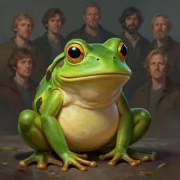 a depressed humanoid frog, dnd character art portrait, matte fantasy painting, deviantart artstation, by jason felix by steve argyle by tyler jacobson by peter mohrbacher by paul hedley, cinema