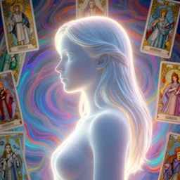 side portrait, imogen poots paladin, gloomhaven, soft, smooth, luminescent, art nouveau tarot, backlit glow, colorful swirly ripples, gaudy colors, aesthetic octane render!, unreal engine, 8 k, pre - raphaelite, by greg rutkowski, jesper ejsing, rhads, lois van baarle, ilya kuvshinov!