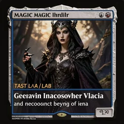 potrait of beautiful necromancer from Magic The Gathering