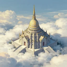 orthographic projection | | a temple in the clouds, by greg rutkowski and james gurney, trending on artstation